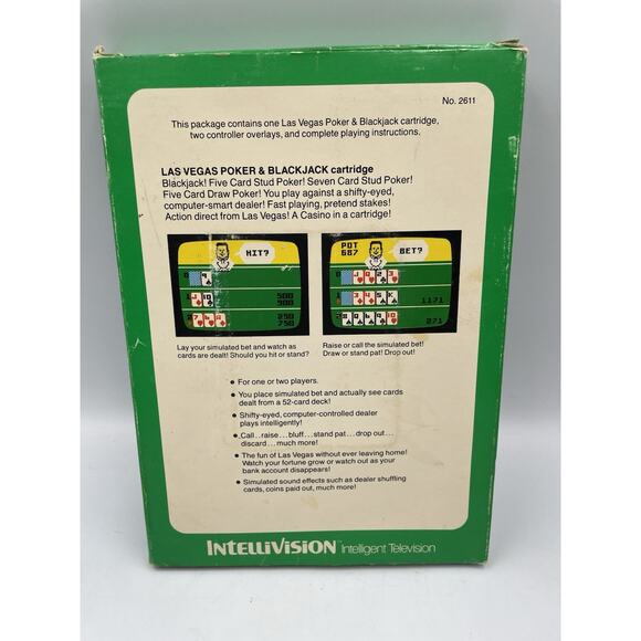 1979 Mattel Intellivision Las Vegas Poker & Blackjack Game COMPLETE, Tested - Picture 10 of 10